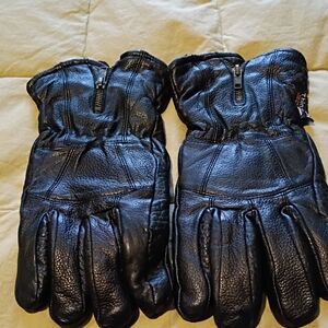 3M Thinsulate Black Leather Gloves XL NWOT